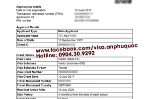  CHÚC MỪNG CÔ HÀ ĐÃ NHẬN ĐƯỢC VISA THĂM THÂN ÚC 3 NĂM